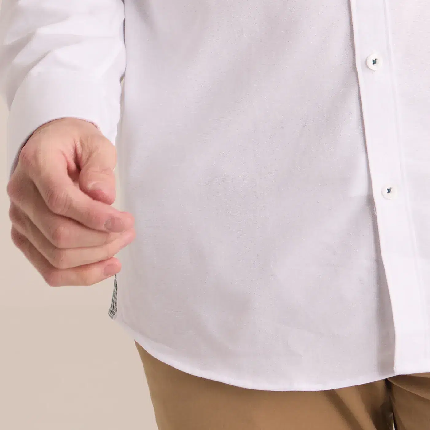 Camisa Blanca Manga Larga Para Hombre - Imagen 8
