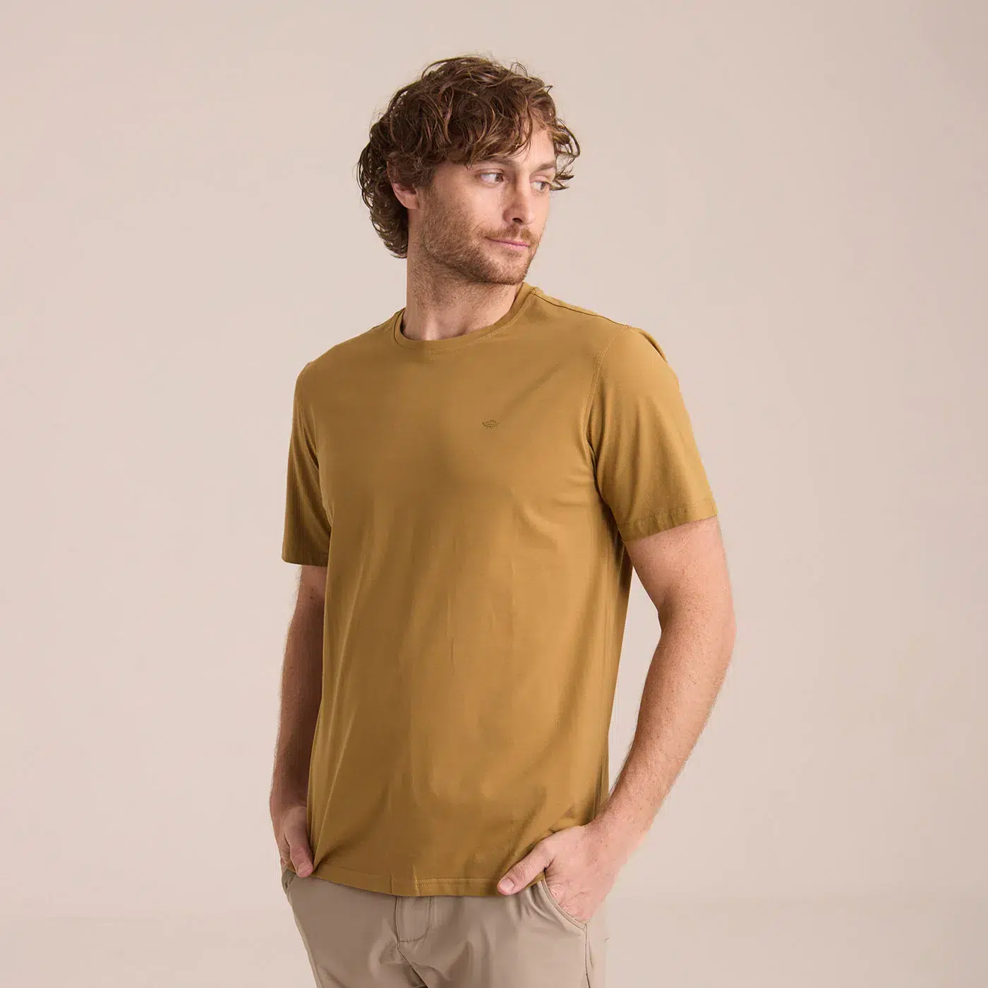 Playera Básica Porto Blanco de Hombre Cuello Redondo - Imagen 3