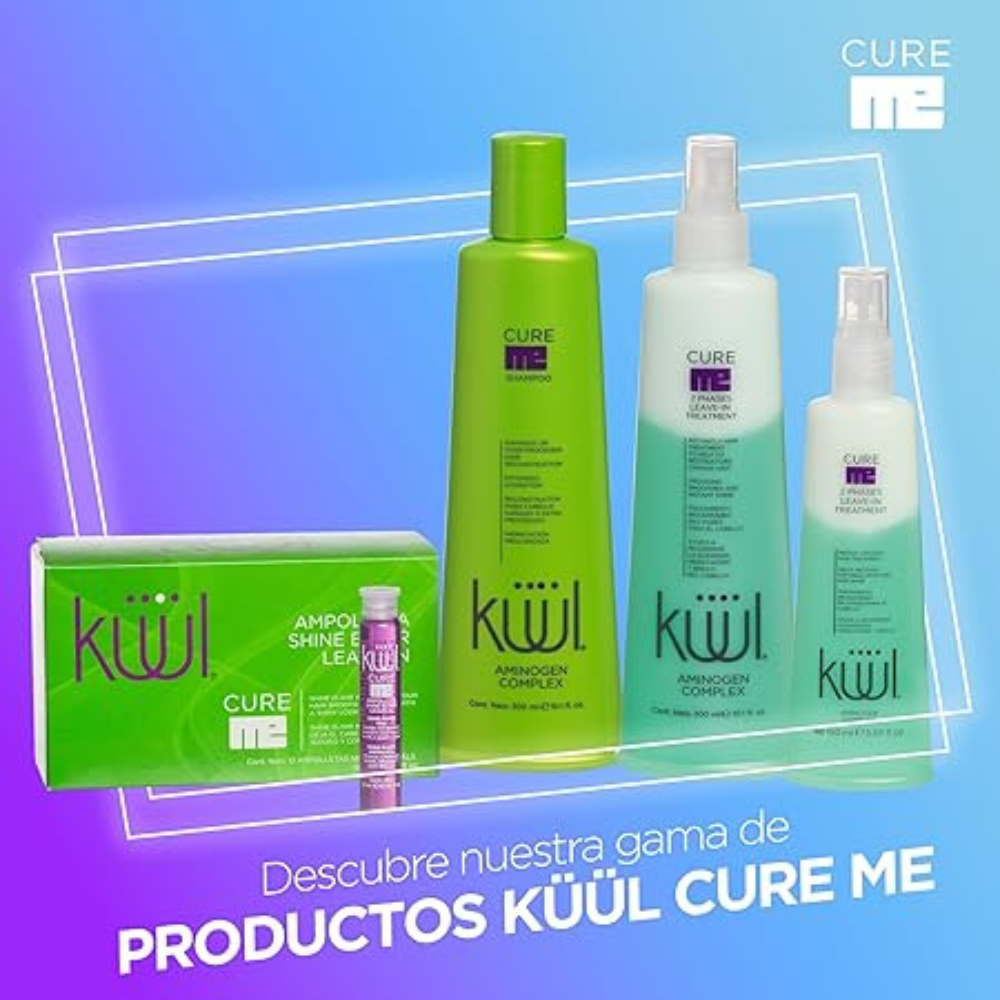 Tratamiento KÜÜL - Cure Me Hidratante 2 Fases 300 ml, para Cabello Maltratado, Devuelve Suavidad y Brillo (copia) - Imagen 5