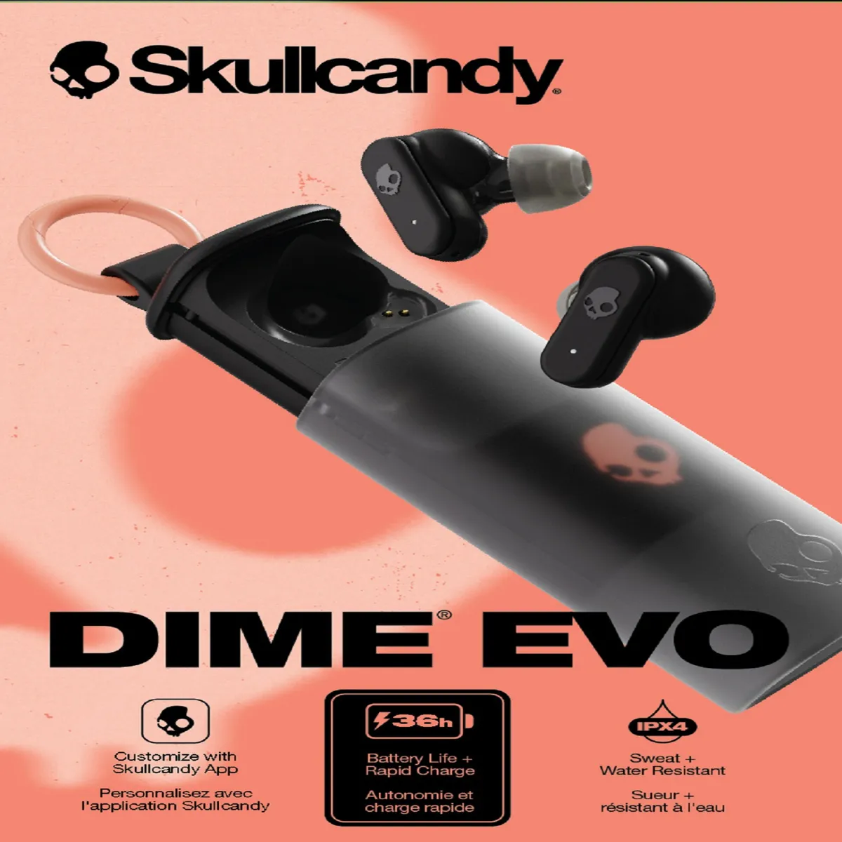Audífonos Skullcandy Tw Dime Evo In-ear Inalámbricos Negro - Imagen 3