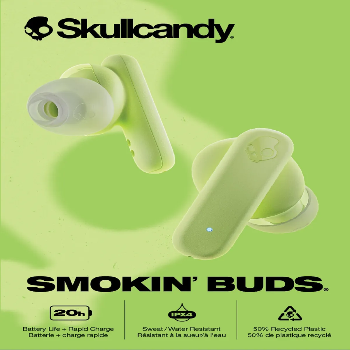 Audífonos Skullcandy Tw In-ear Smokin Buds Inalámbricos Verde - Imagen 6