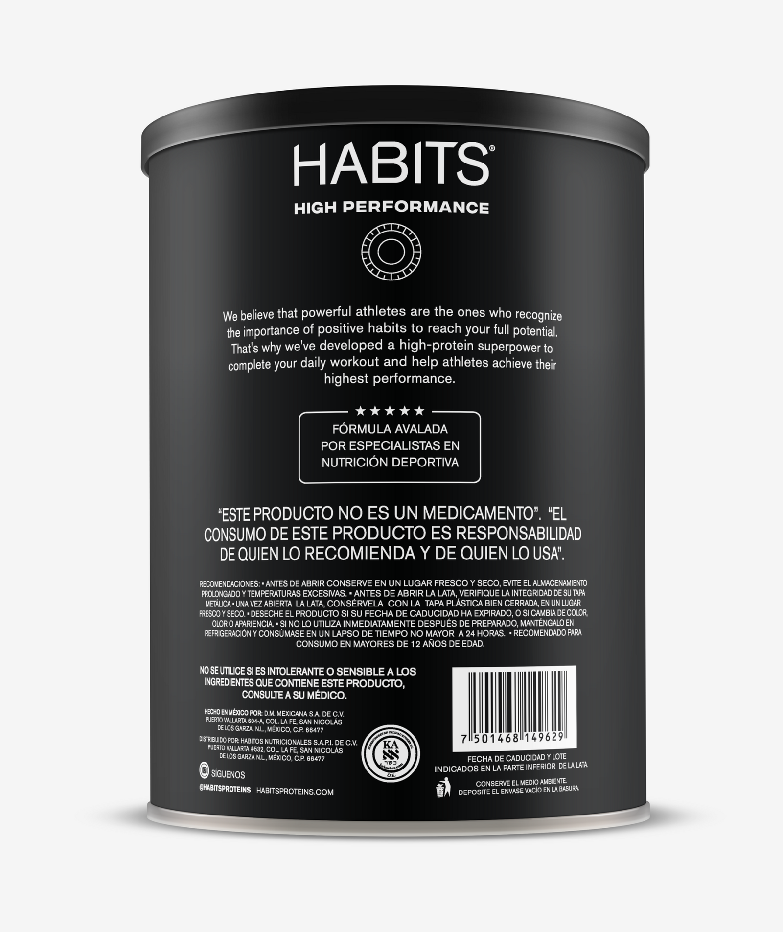 Habits Protein Vanilla High Performance - 578g - Imagen 3