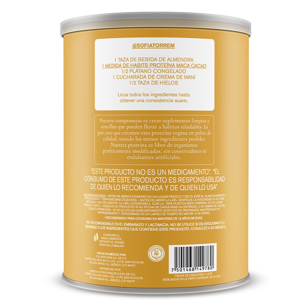 Habits Protein Probiotic Maca Cacao - 488g - Imagen 3