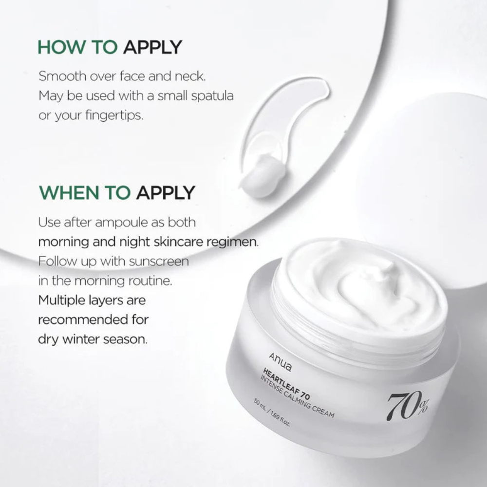 Anua Heartleaf 70% Intense Calming Cream 50 ml - Imagen 5