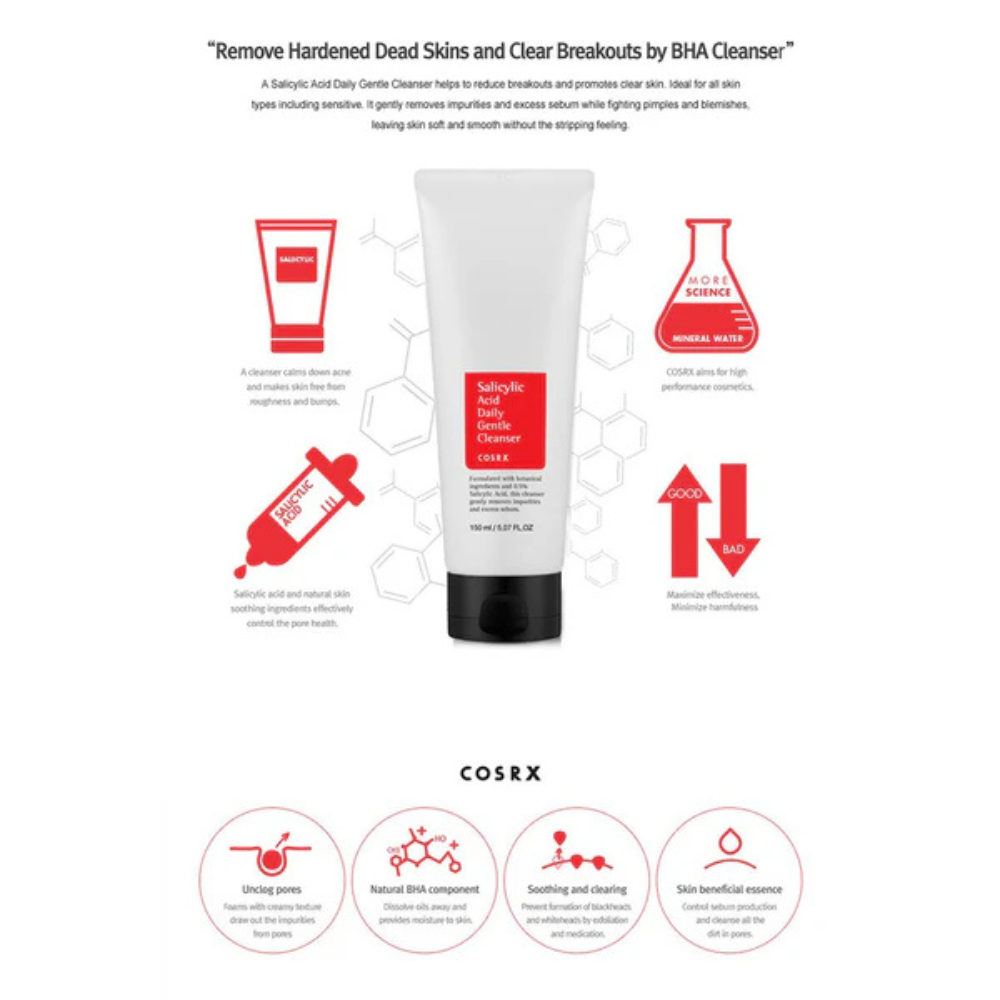 Cosrx Salicylic Acid Daily Gentle Cleanser 150ml - Imagen 3