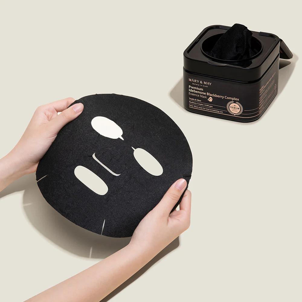 Mary&May Premium Idebenone Blackberry Complex Essence Mask 20 pza - Imagen 5
