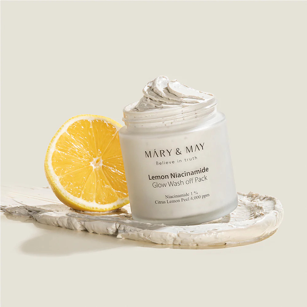 Mary&May Vegan Lemon Niacinamide Glow Wash off Pack 125 gr - Imagen 6